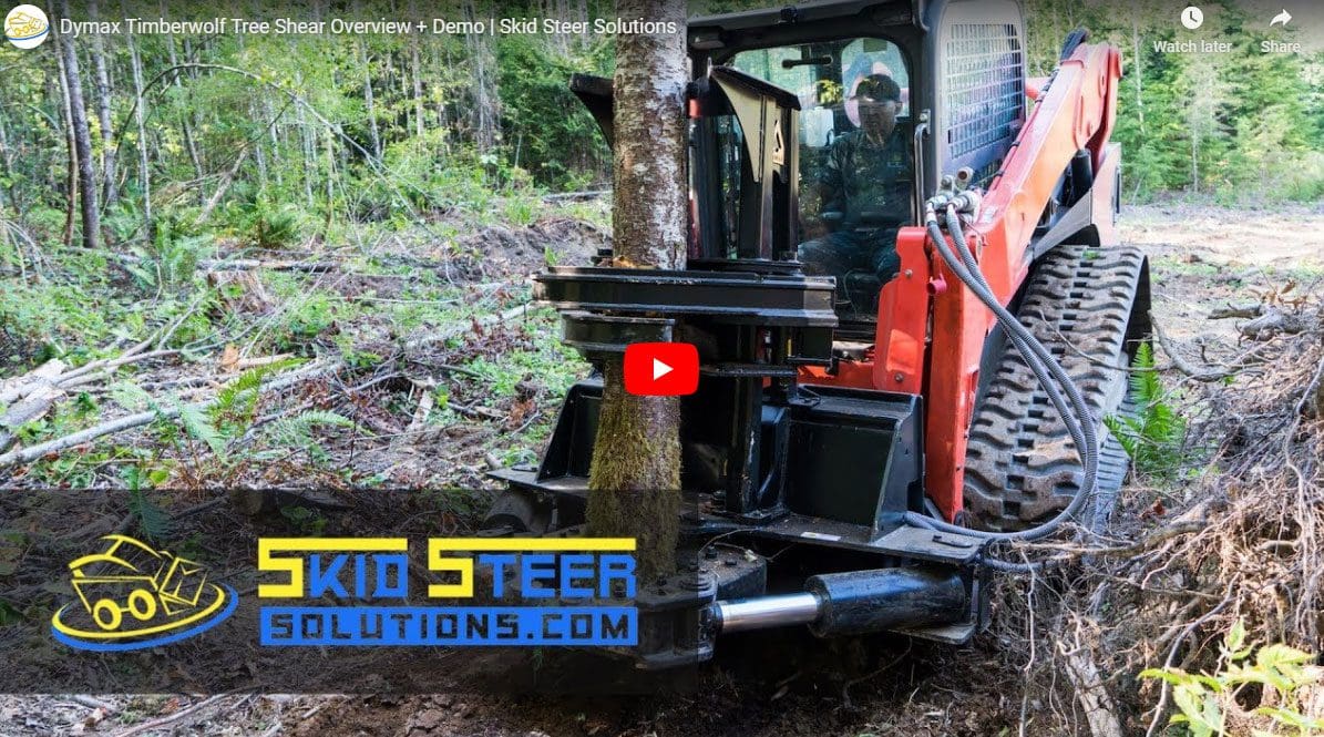 Dymax Timberwolf Tree Shear Overview + Demo Skid Steer Solutions